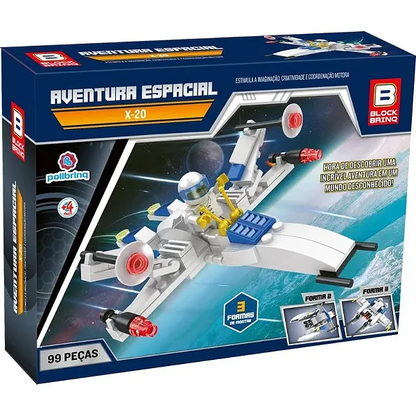 Blocos De Montar Aventura Espacial X-20 Polibrinq