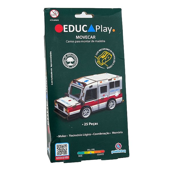 Educaplay Movecar Ambulância Polibrinq