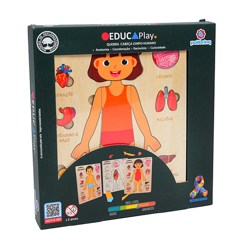 Educaplay Quebra Cabeça Corpo Humano Polibrinq
