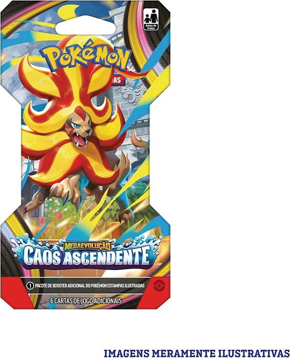 Pokémon  Sleeved Booster Mega Evolução - Caos Ascendente  Copag