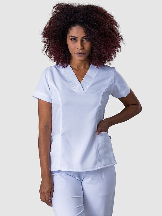 Conjunto Scrub Blusa e Calça Ox Feminino Branco