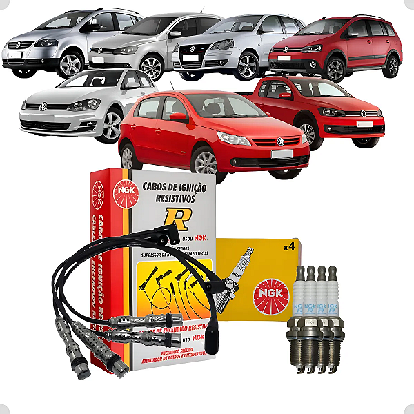 Kit Cabo De Vela Ngk Stv-25 + Jogo De Velas Ngk Bkr7esb-d