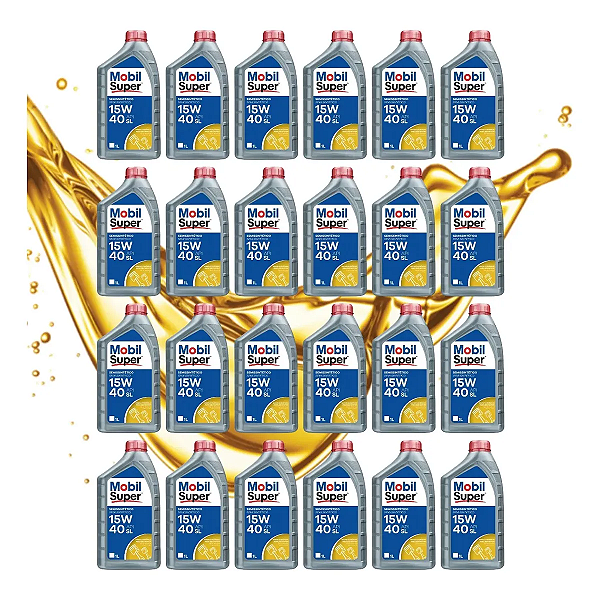 Óleo Mobil Super 15W40 Semi API SL 1L Cx 24 Un Original NF