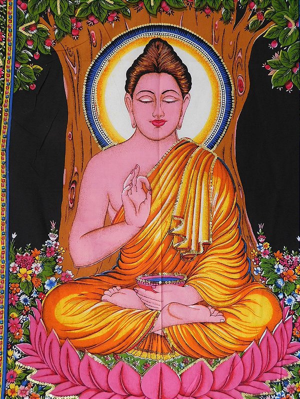 Painel Indiano em Tecido - Buda