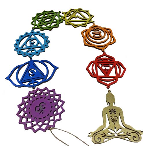 Mobile Fio de Luz -  7 Chakras - MDF vasado