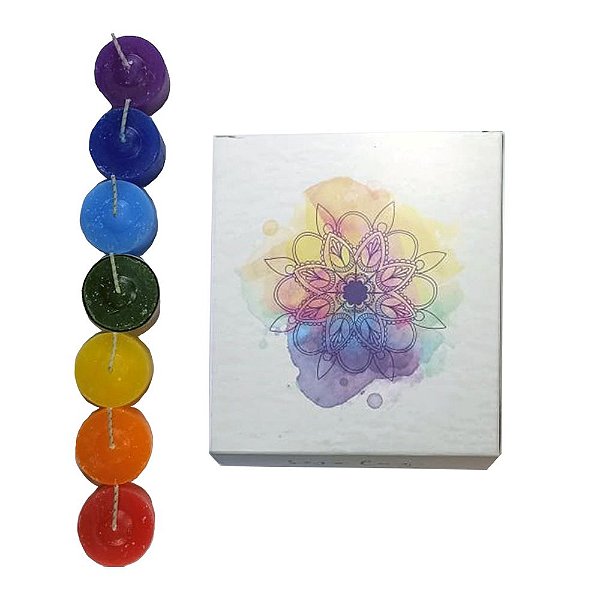 Kit mini velas aromatizadas 7 chakras