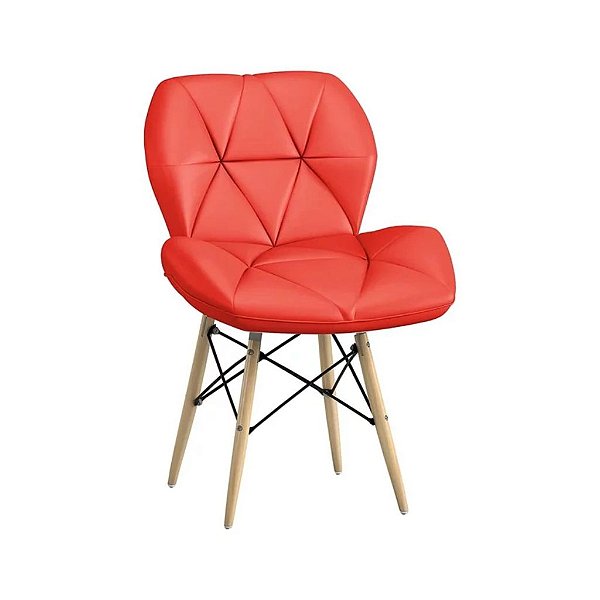 Cadeira Decorativa Slim Eiffel Vermelha Notável
