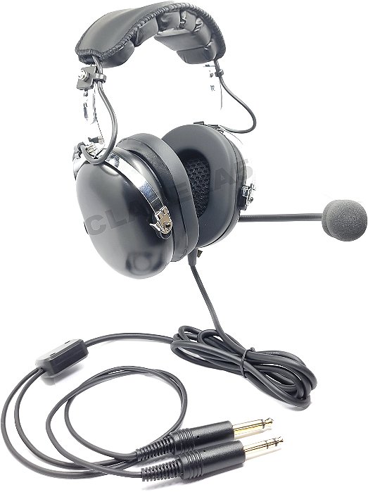 Fone Headset de avião com abafadores GEL, ideal para piloto da aviação geral, passageiro ou aluno