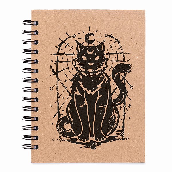 Sketchbook Kraft A5 - Caderno para Desenho - Blackcat