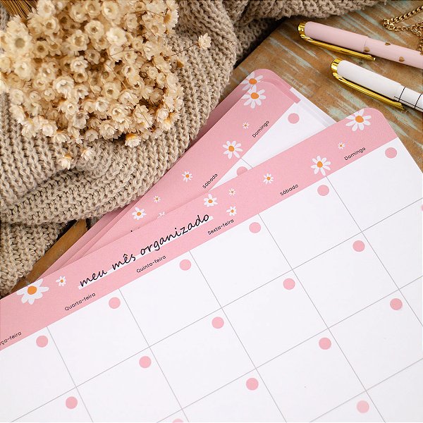Planner Mensal - Margaridas