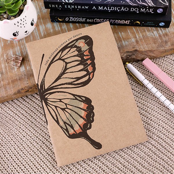 Caderno de Anotações, Bullet Journal - Borboleta
