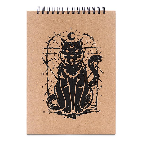 Sketchbook A4+ Capa Dura - Folhas de 90g ou 240g - Blackcat