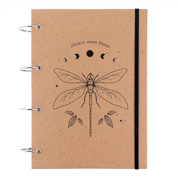 Caderno Argolado A4 - Kraft - Libélula