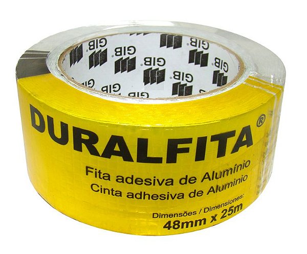 Fita Adesiva Alumínio Duralfita 4,8cm x 25m - Telhas e Cia - Casa &  Construção