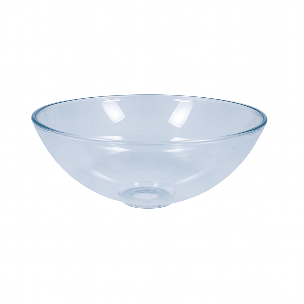 Cuba Plástica Transparente Redonda de Sobrepor (Apoio) Para Banheiro