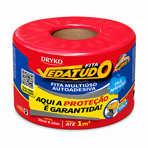 Manta asfáltica adesiva Aluminizada - 10cm x 10m - VEDATUDO
