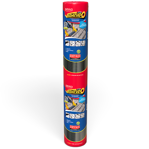 Manta asfáltica adesiva Aluminizada - 90cm x 10m - VEDATUDO