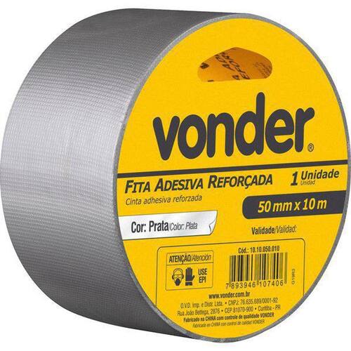 Fita Adesiva Silver Tape Prata 50mm x 10m