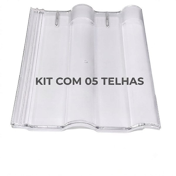 Telha Big Transparente Pet Injetada - Prismalux - Caixa com 05 telhas
