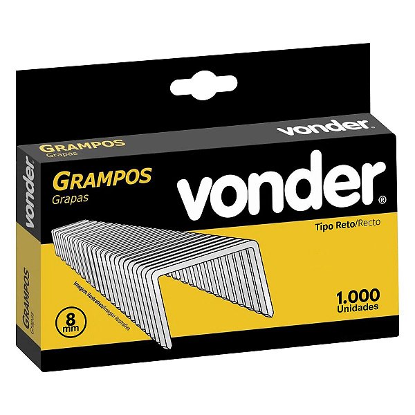 Grampo para Grampeador Tapeceiro 8mm com 1000 Grampos - VONDER