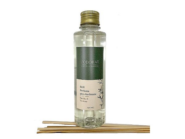 Refil Perfume de Ambiente - Difusor/Home spray -  com Varetas - Bambu & Verbena - 250 mL