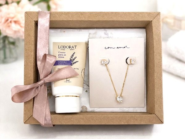 Kit Mulher Radiante – Colar Coração & Creme para Mãos L’Odorat