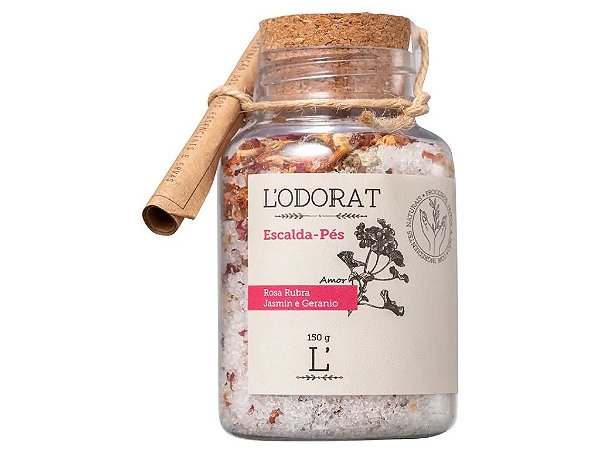 Escalda-Pés - Rosa Rubra Jasmim e Gerânio - 150g