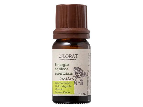 Sinergia de Óleos Essenciais - REALIZE - 10 mL Compre 2 e Ganhe Colar Difusor