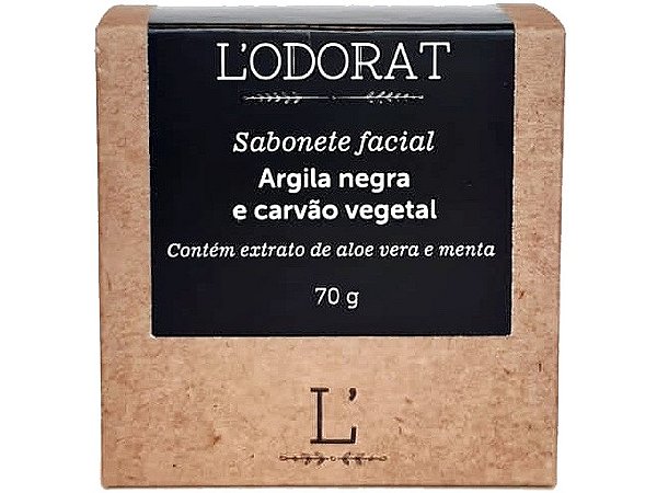 Sabonete Facial Vegetal em Barra - Argila Negra e Carvão Vegetal - 70g