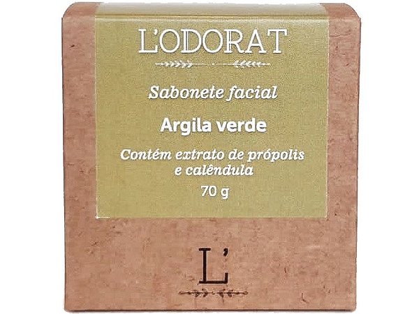 Sabonete Facial Vegetal em Barra - Argila Verde - 70g