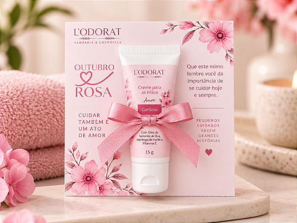 Mimo Corporativo Outubro Rosa – Creme para as Mãos