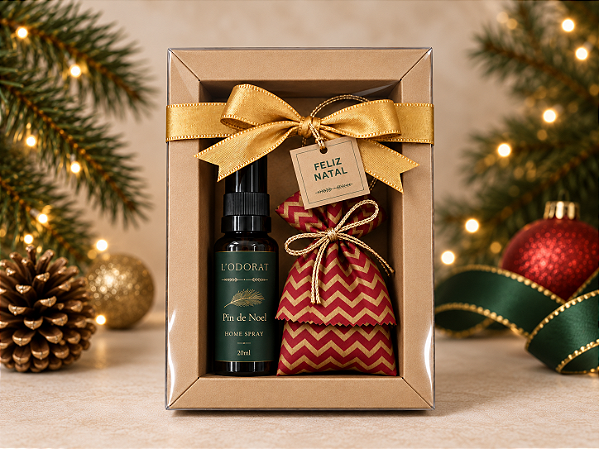 Kit Presente de Natal – Home Spray + Sachê Perfumado