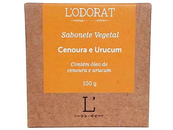Sabonete Vegetal em Barra - Cenoura e Urucum - 100 g