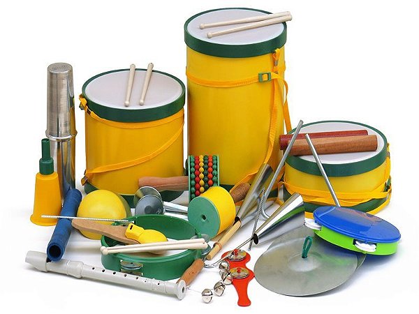 Brinquedo Educativo Bandinha Rítmica Infantil Com 20 Instrumentos Musicais
