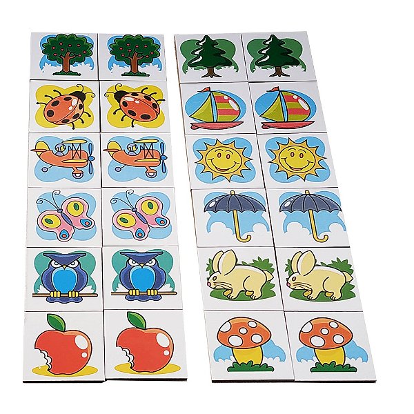 Brinquedo Infantil Jogo De Memória 24 Peças Bolsa  Plástica
