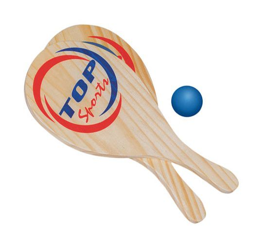 Brinquedo Educativo Raquete De Frescobol 02 Raquetes E 01 Bolinha