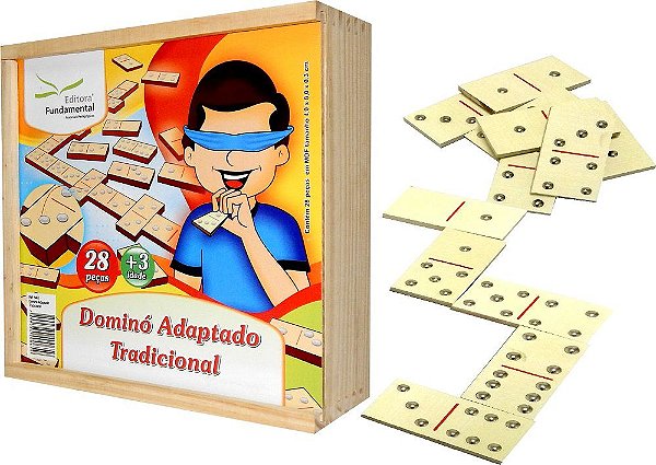 Brinquedo Educativo Dominó Adaptado Braille