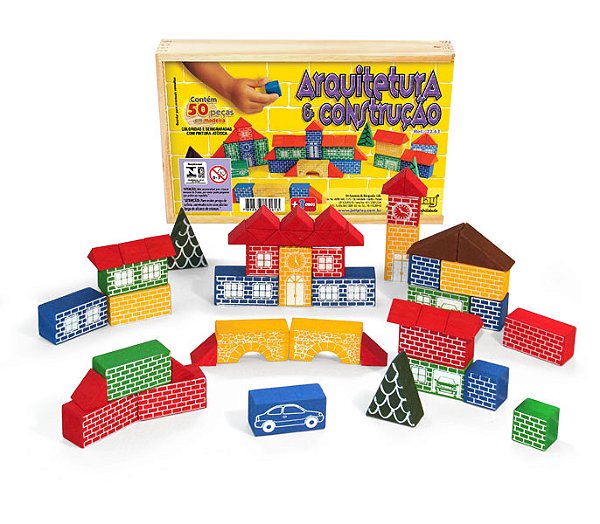 Brinquedo Educativo Arquitetura E Construção 50 Peças