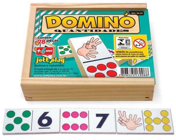 Brinquedo Educativo Dominó Quantidades 28 Peças