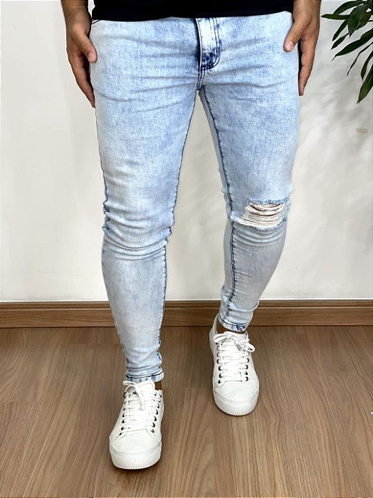 Calça Jeans Super Skinny Clara Rasgo No Joelho Select - Creed