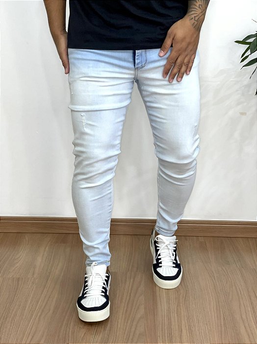 Calça Jeans Super Skinny Detalhe Degradê Cintura - Codi Jeans