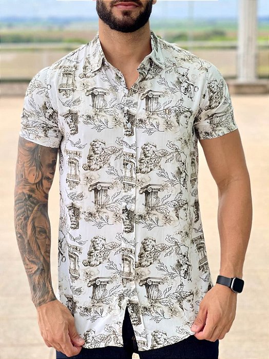 Camisa Grega Branca - Fb Clothing