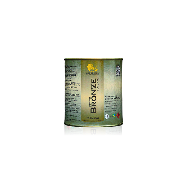 Tinta metálica efeito Bronze Natural - base automotiva - mini kit 900ml