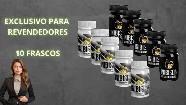 REVENDA INIBISLIM SLIM ADVANCED FORMULA  10 FRASCOS
