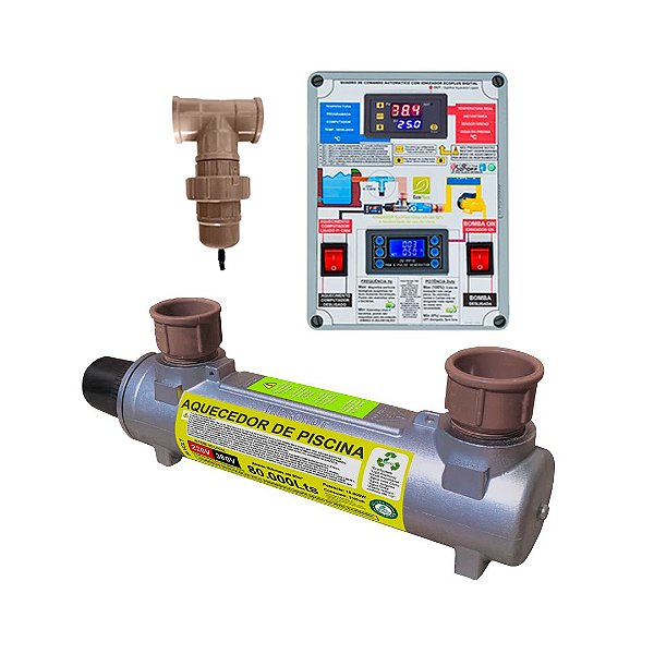 Aquecedor Automático de Piscina com Ionizador (capacidade de até 80.000 litros)
