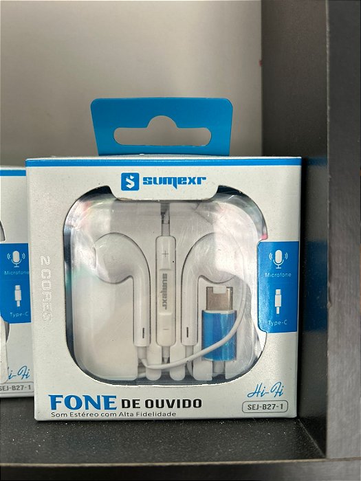 FONE DE OUVIDO COM ENTRADA TYPE-C