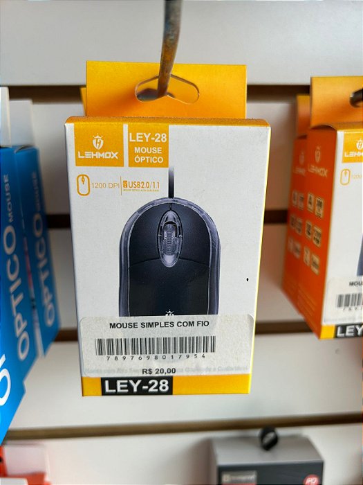 MOUSE C/FIO SIMPLES - LEHMOX