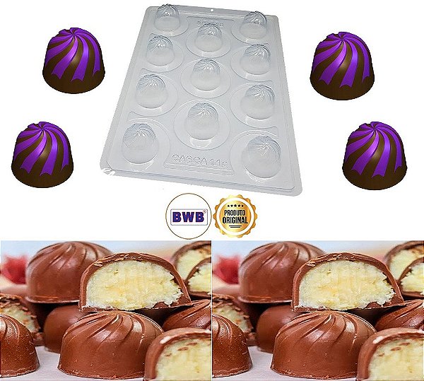 Forma Acetato E Silicone Trufa Chocolate Hélice Cod 3521