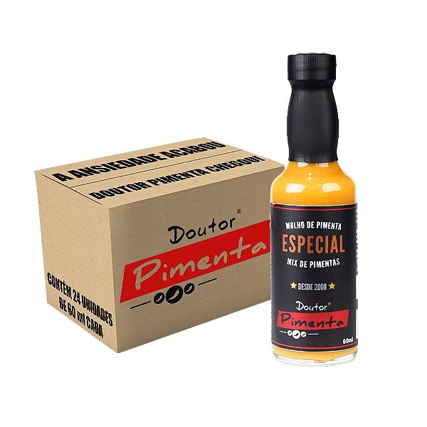 Caixa - 24 unidades de Molho de Pimenta Especial - 60ml