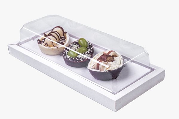 Cx. Páscoa c/ Borda 3 Ovos | DUPLA FACE 35x15,3x7cm - (05 unidades)